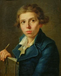 青年としてのジャック=ルイ・デイヴィッド（1748-1825）の肖像